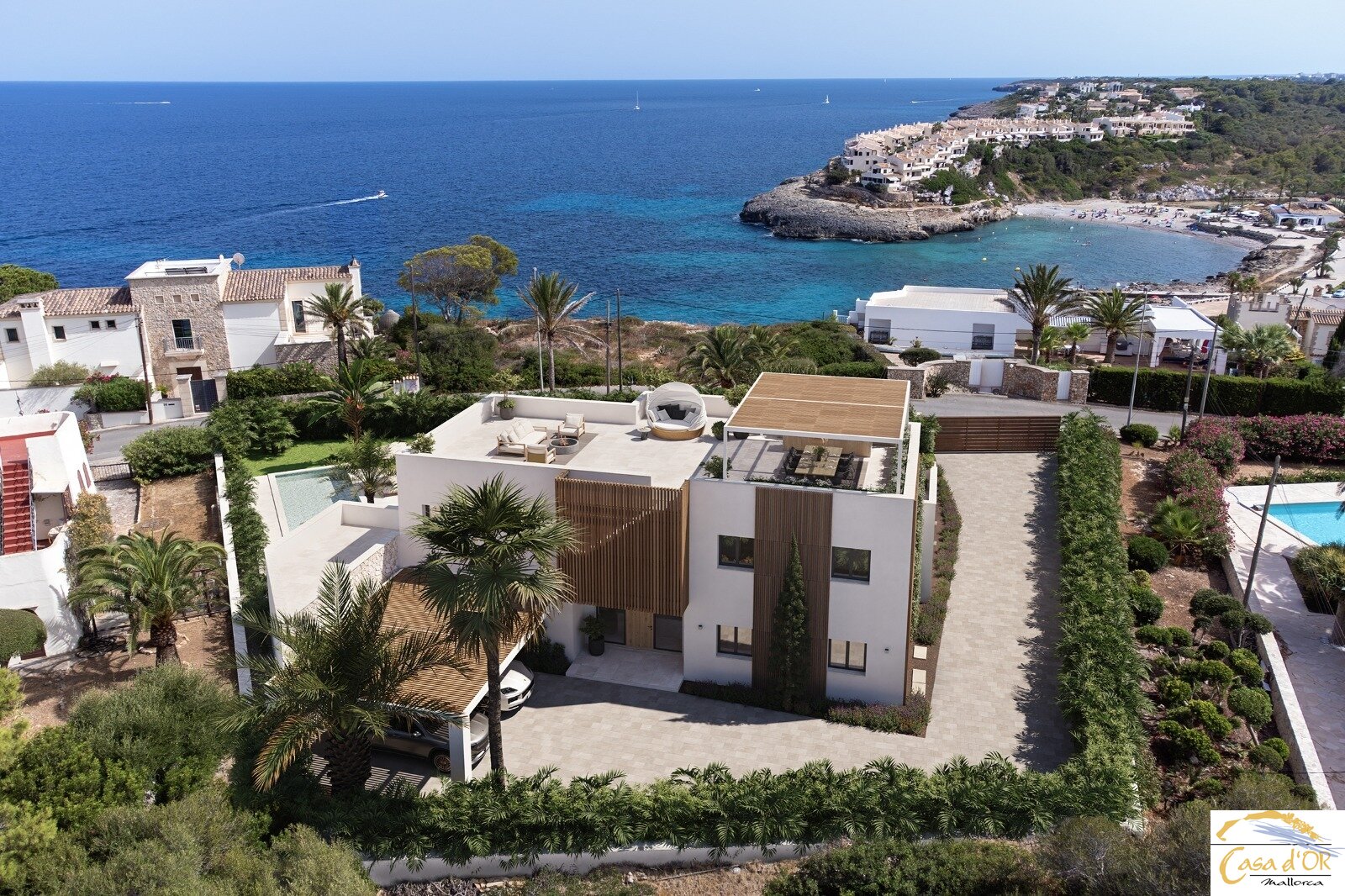 Mediterrane Designvilla mit Meerblick in privilegierter Lage von Cala Murada 