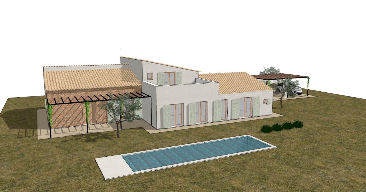 Fantastic finca construction project with its own well in a quiet location near Manacor 