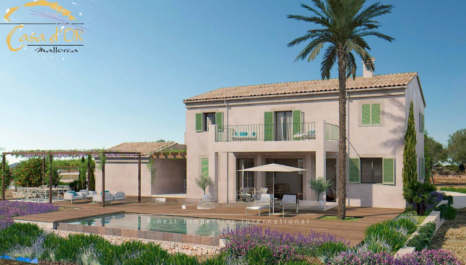 Beautiful new built country house with sea views very close to Porto Cristo 