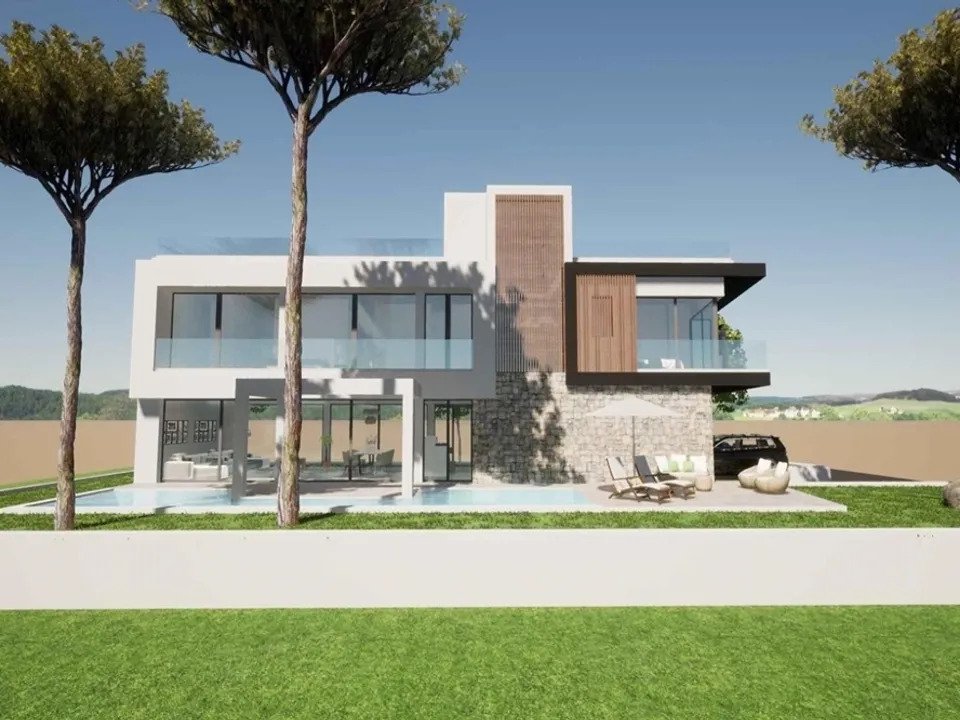 Moderna villa de nueva construcción con vistas al mar en segunda línea de mar en la codiciada Son Veri 